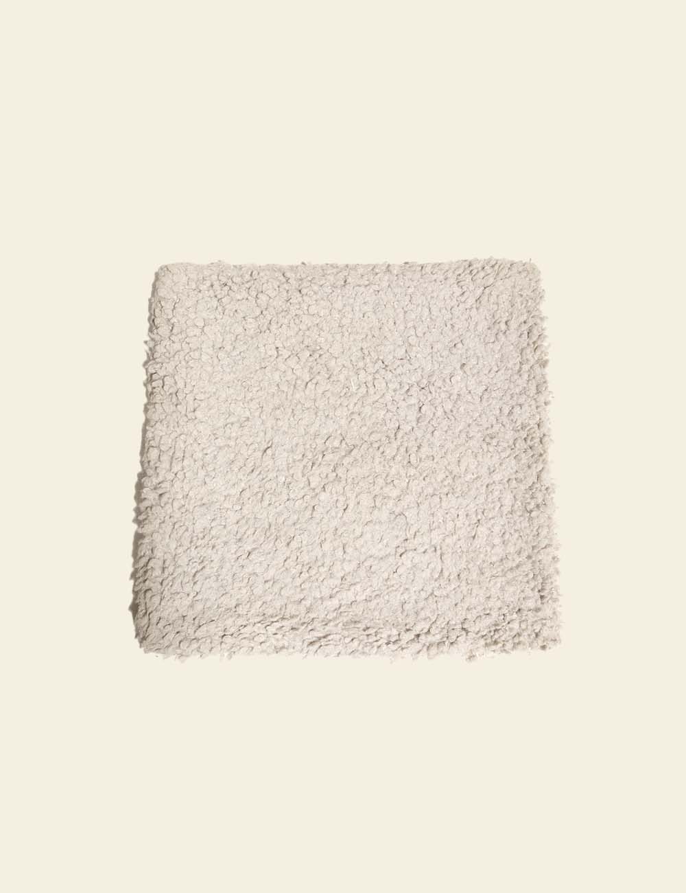 White Sheep Wool Cushion Cover