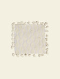 White Woven Cushion Cover with Tassels