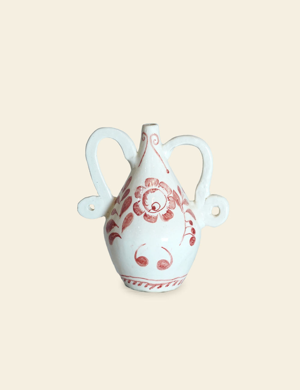 Wine and Baby Pink Vaisselle Amphora Vase
