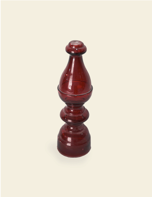 Wine Red Glass Decoration Piece