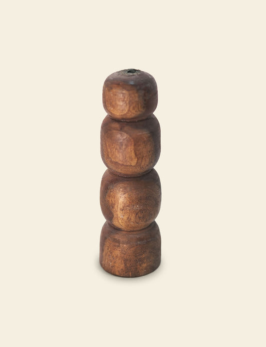 Wood Mini Candlestick