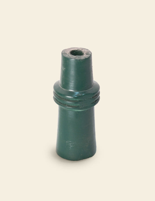 Green Vintage Wood Vase