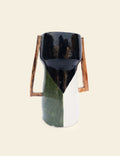 Wooden Handles Ceramic Vase