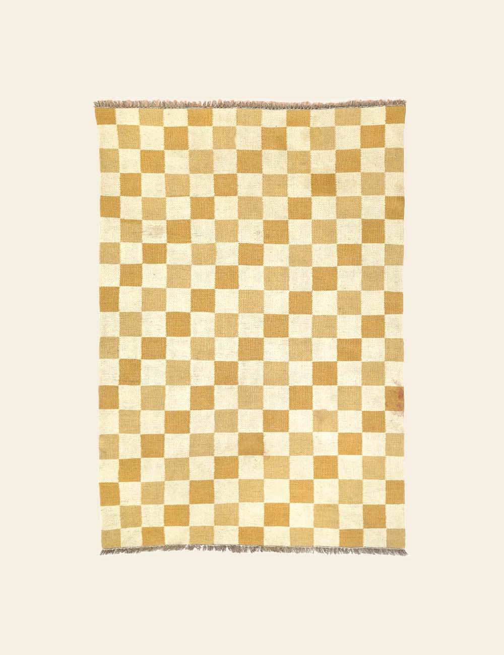 Yellow Checkered Rug