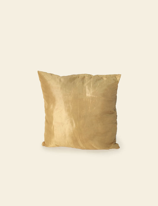 Yellow Gold Raw Silk Cushion