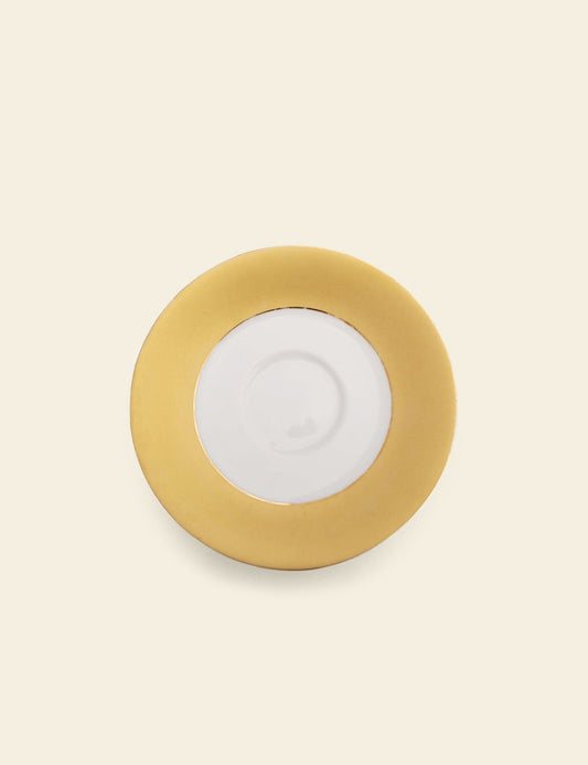 Yellow Rim Plate Saucer