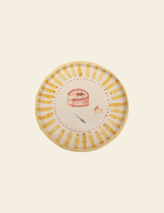 Yellow Wave Dinner Plate
